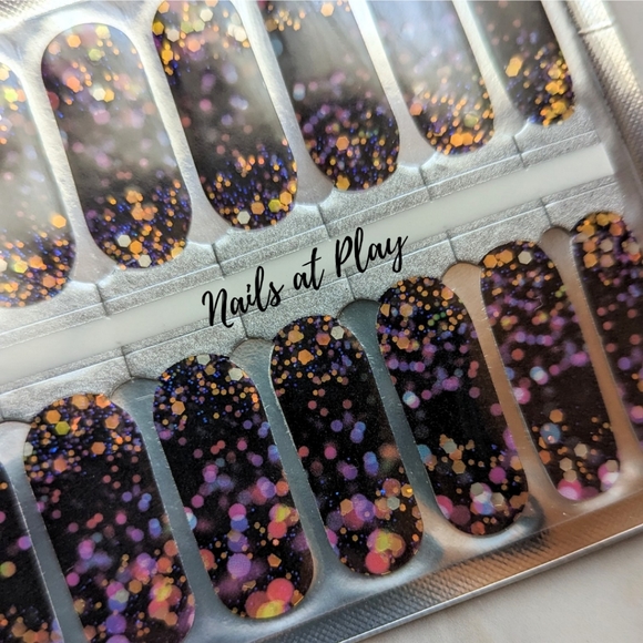 5 for $20 Nail Wraps- Rainbow Confetti - Picture 1 of 5